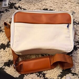 Elegant Tan and Cream Women's Crossbody Bag
